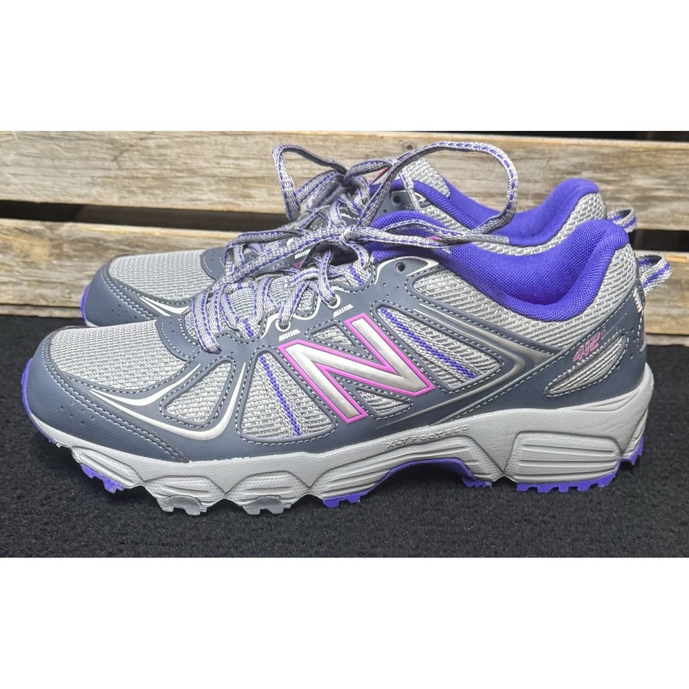 New Balance 412 All Terrain Womens 10 Gray Purple Mesh Trail Sneaker WTE412N2